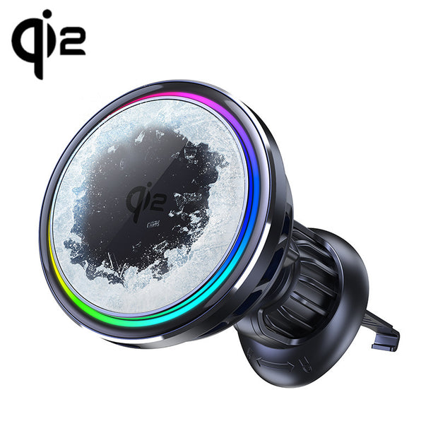 QI2 Semiconductor Cooling 15W Magnetic Car Wireless Charger For IPhones With LED Lights