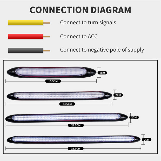 Start Scanning Dual-color Car LED Daytime Running Lights