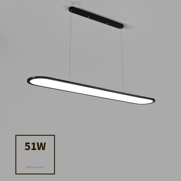 Modern Simple Creative Strip Bar Led Office Lighting Restaurant Chandelier